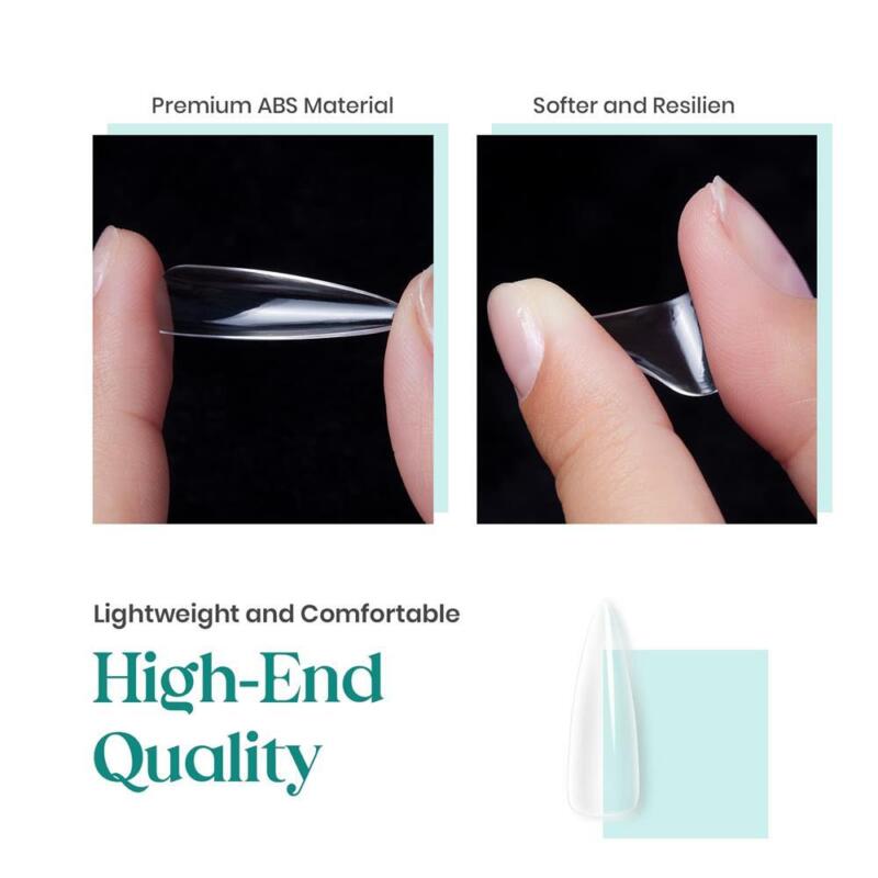 500Pcs Ballerina Nail Coffin Tips Long Art Full Cover Manicure Fake False Nails