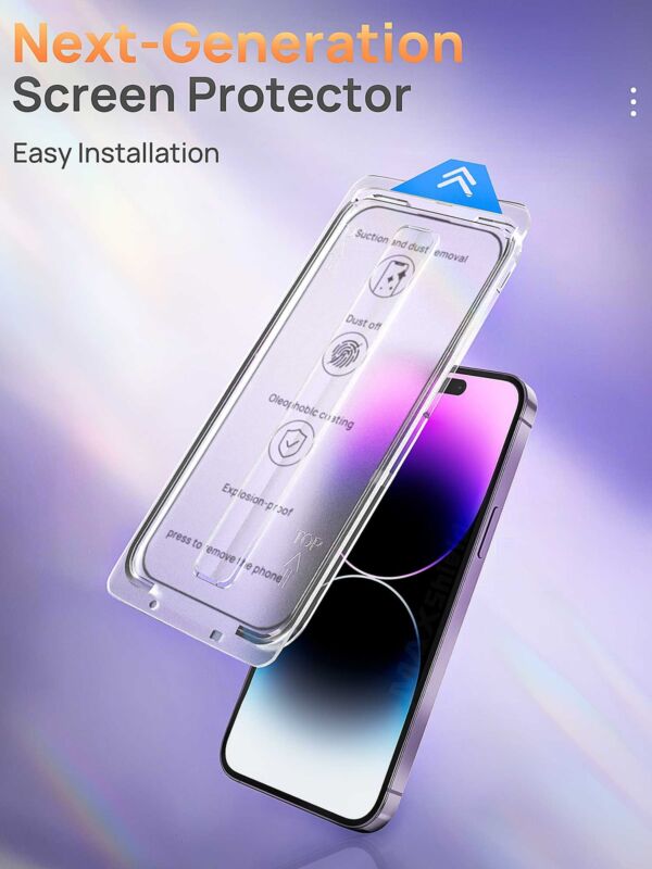 [Auto Alignment Kit] For iPhone 14 Pro Max 13 12 11 XS XR Glass Screen Protector