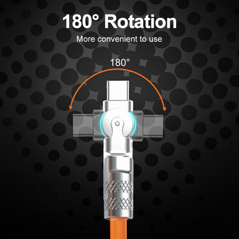 120W USB to Type C PD Fast Charger Cable 6A Lead Data Cord For Samsung iPhone