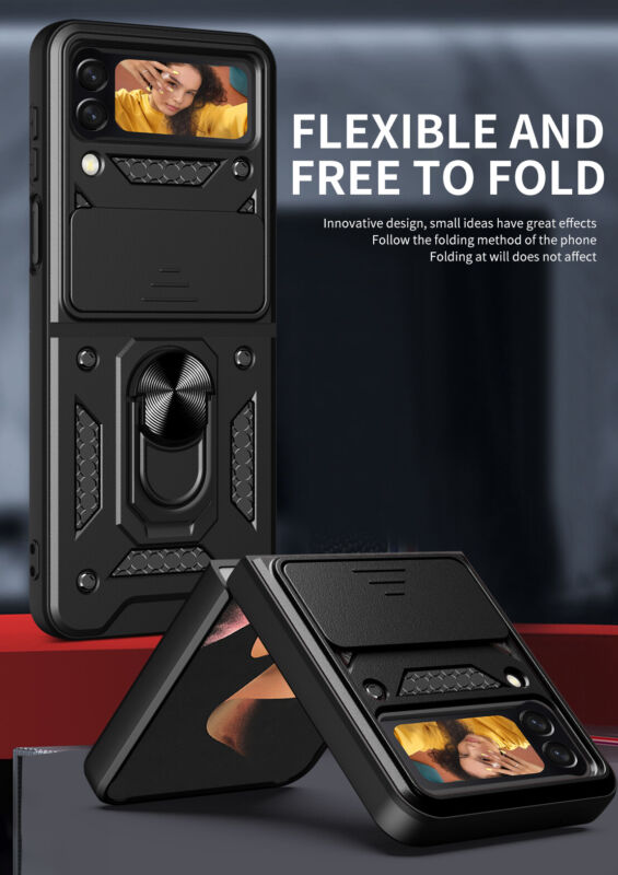 For Samsung Galaxy Z Flip Fold 5 4 5G Case Shockproof Rugged Ring Holder Cover