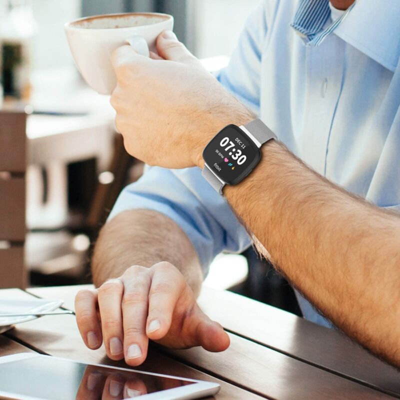 For Fitbit Versa 3 4 Stainless Steel Magnetic Watch Band WristBand