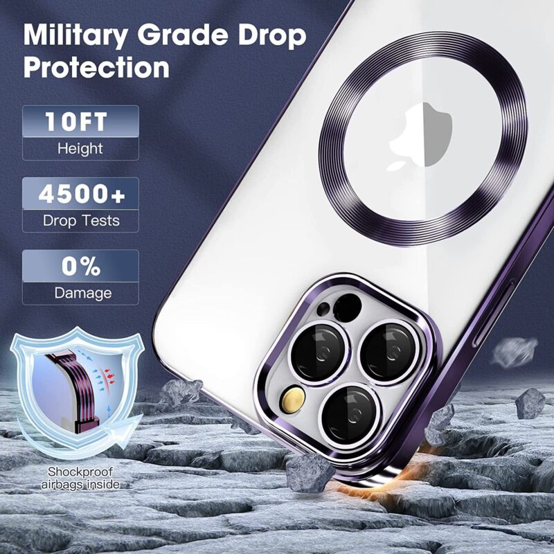 For iPhone 11 Series Magnetic Magsafe Case Clear Shockproof Case Cover