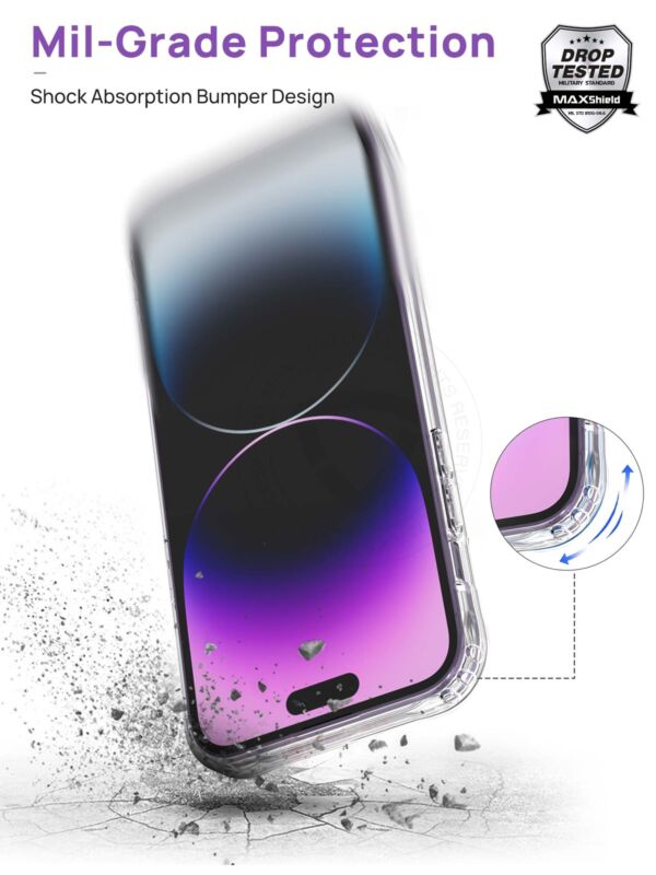 For Apple iPhone 14 Plus 13 12 11 Pro Max Clear Magnetic Case Shockproof Cover