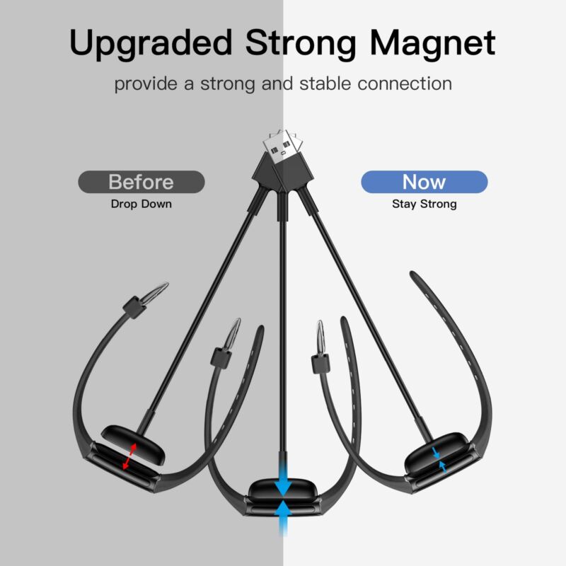 1M USB Cord Charger Charging Cable For Fitbit Charge 5 Replacement Charge Cables