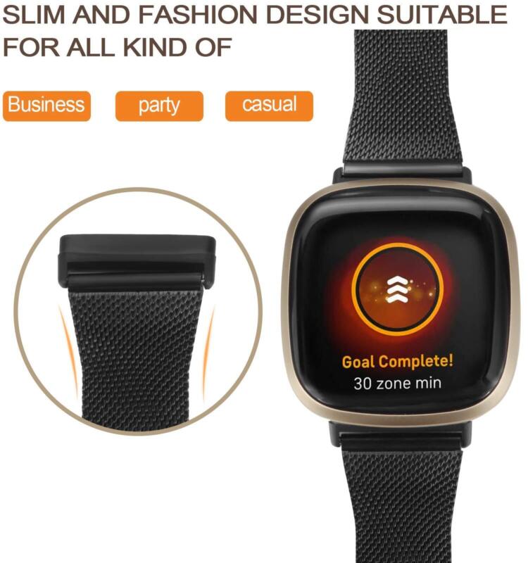 For Fitbit Versa 3 4 Sense 2 Band Milanese Stainless Steel Lock Watch Wrist Band