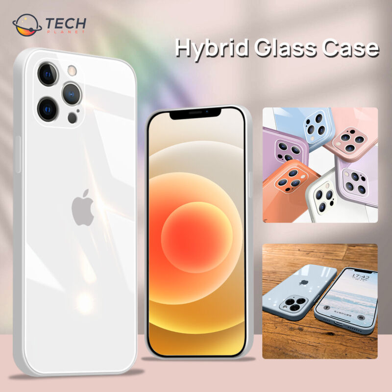 For iPhone 14 Pro Max Case Hybrid Luxury Shockproof Tempered Glass Cover