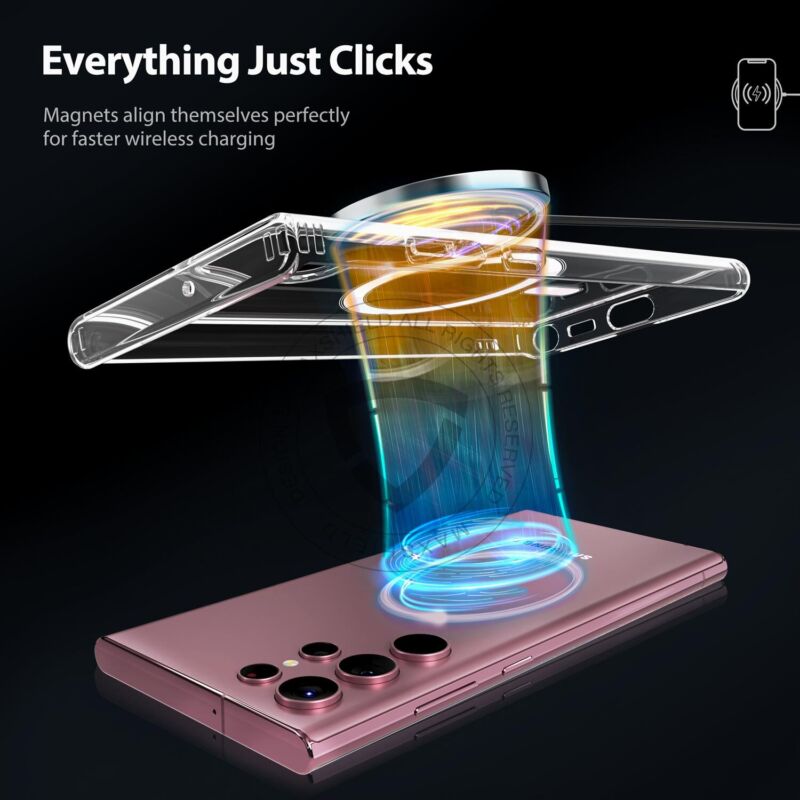 [FULL SET]For Samsung Galaxy S23 Ultra Plus Case Clear Magsafe Shockproof Magneti Cover