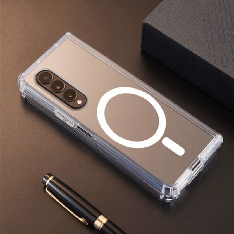 For Samsung Galaxy Z Fold 4 5G Case Magnetic Clear Shockproof Magsafe Cover