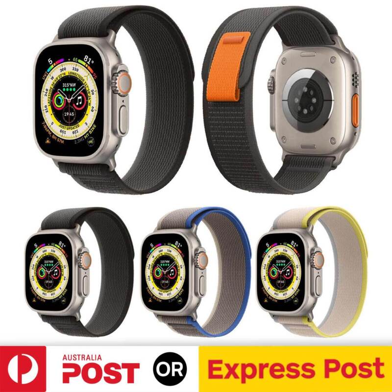 For Apple Watch Series Ultra 8 7 6 SE 49/44/45/42mm Trail Loop Nylon Band Strap