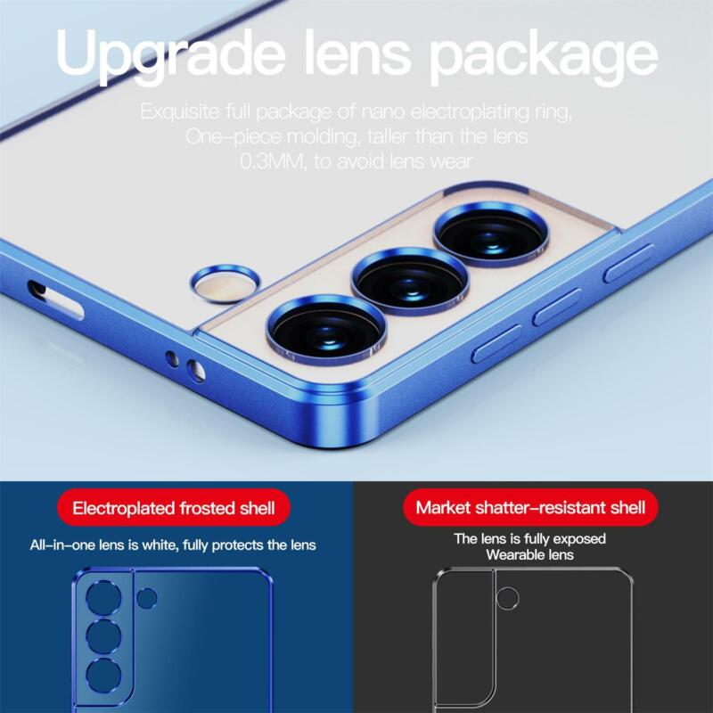 MAXSHIELD For Galaxy S23 Plus Ultra 5G Case Clear Matte Shockproof Cover