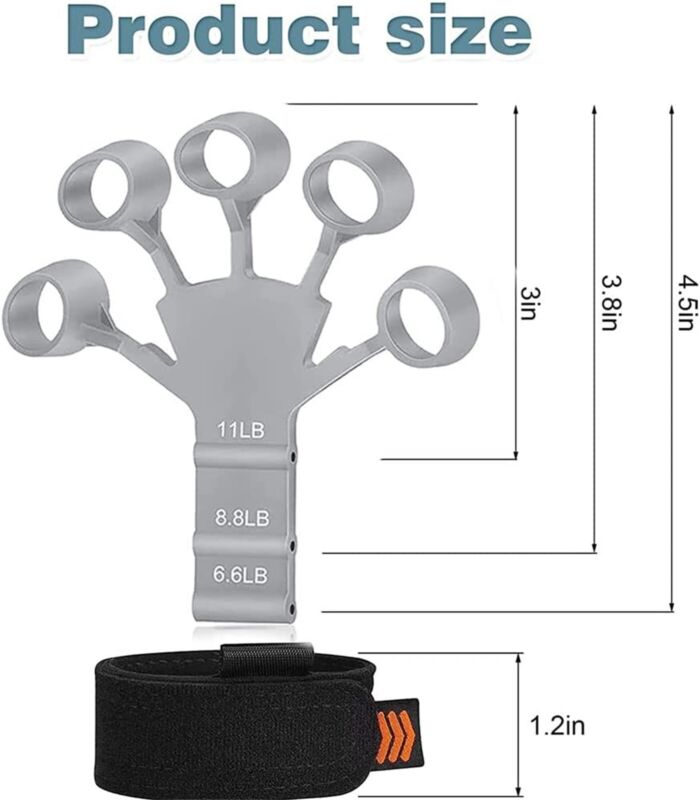 Finger Exerciser Strength Gripper Forearm Trainer Hand Grip Strengthener Therapy