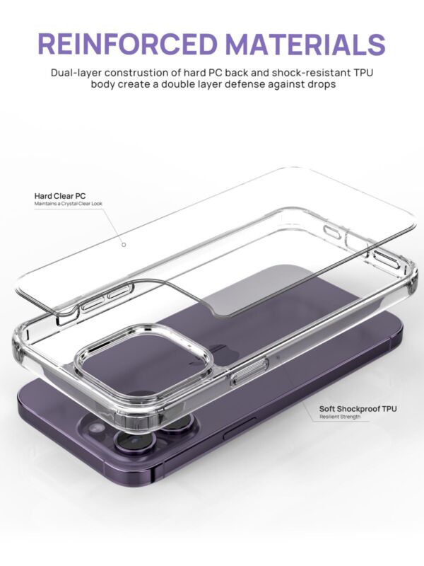 For iPhone 13 Pro Max Plus Clear Case Shockproof Bumper Cover Lens Protector