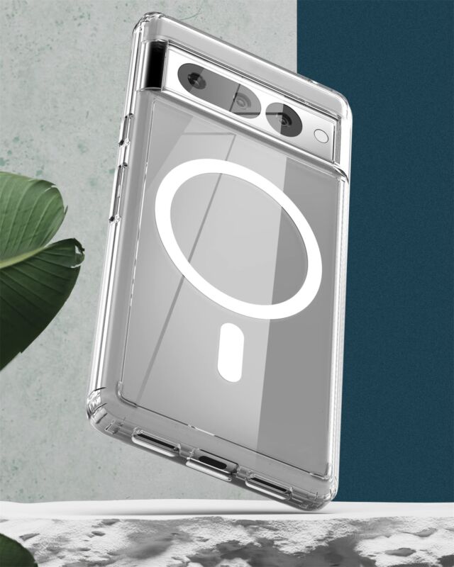 For Google Pixel 7a Magnetic Clear Case Shockproof Slim Cover Protector