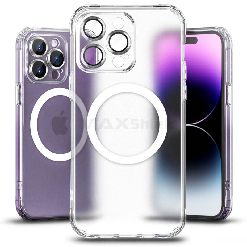 For Apple iPhone 14 Plus 13 12 11 Pro Max Clear Magnetic Case Shockproof Cover