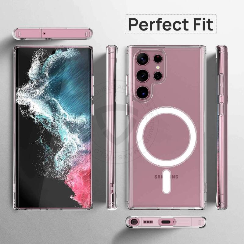 For Samsung Galaxy S22 Ultra Plus Case Clear Magsafe Shockproof Magentic Cover
