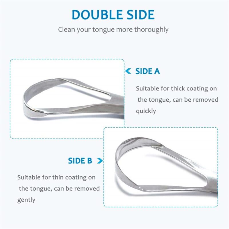 Tounge Cleaner Scraper Dental Care Oral Hygiene Mouth Kit Stainless Steel