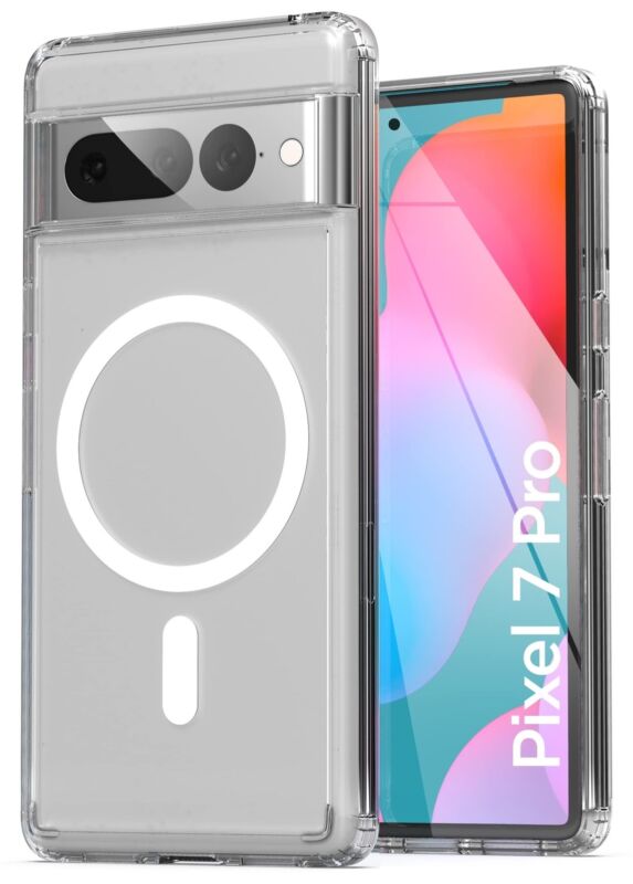 For Google Pixel 7a Magnetic Clear Case Shockproof Slim Cover Protector