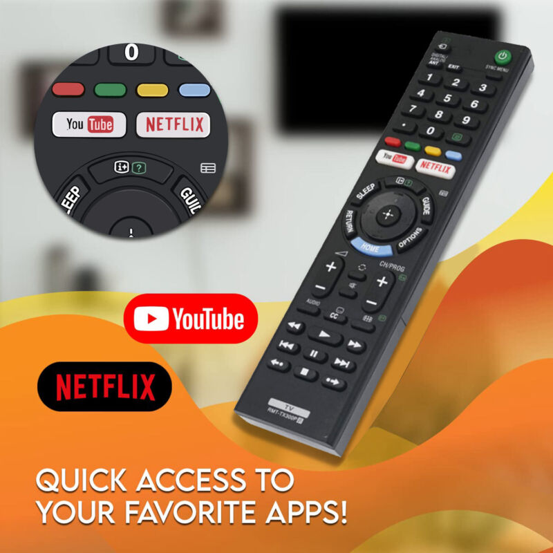 GENUINE SONY REMOTE CONTROL For ALL SONY TV NETFLIX Bravia 4k Ultra HD Smart AU