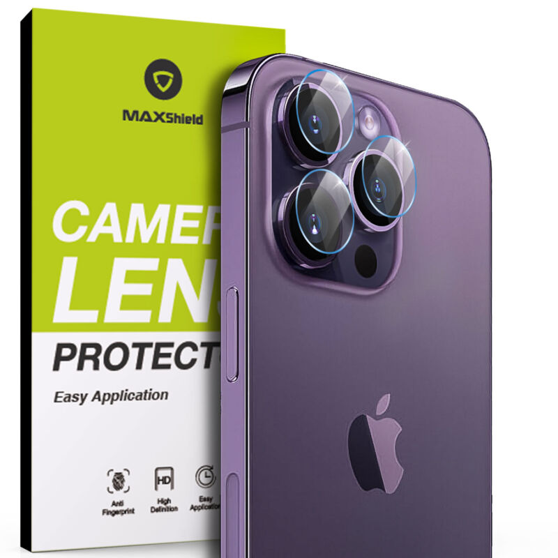 For Apple iPhone 14 Plus 13 12 Pro Max Camera Lens Rings Tempered Glass Protector