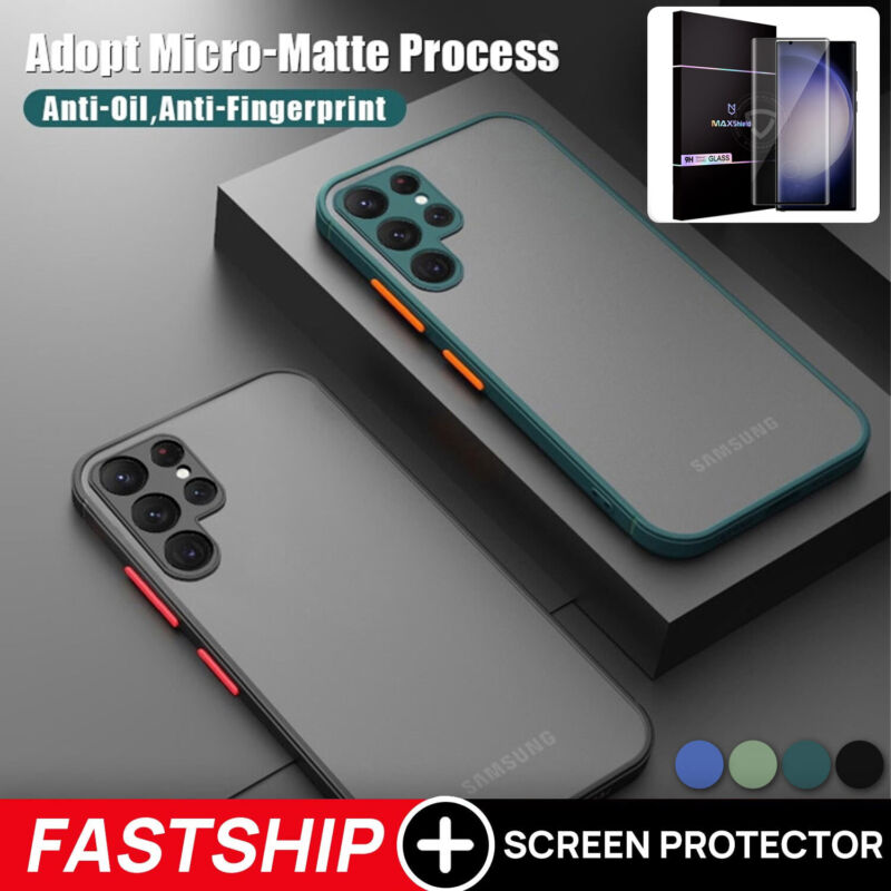 For Samsung A14 A34 A54 Case Shockproof Armor Matte Bumper