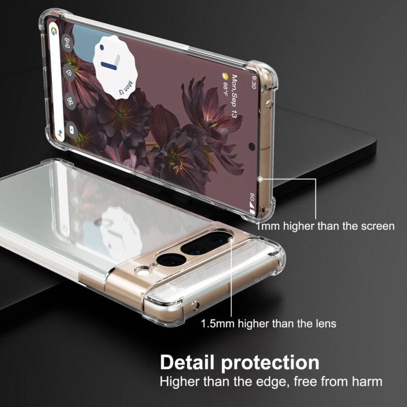MAXSHIELD For Google Pixel 7 Pro Case Clear Luxury Shockproof Slim Soft Cover