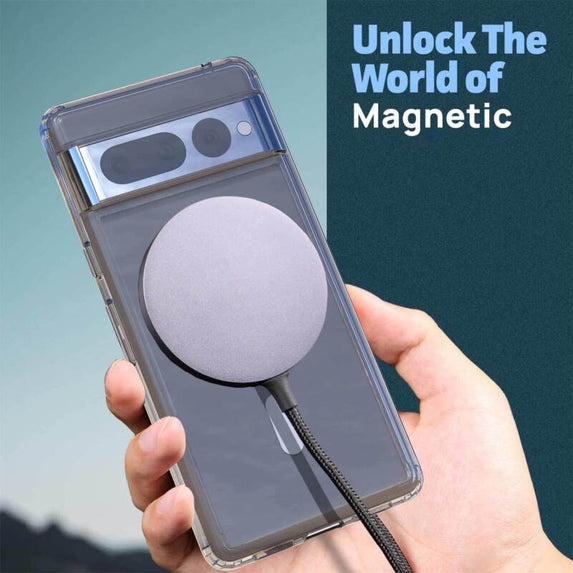 For Google Pixel 7a Magnetic Clear Case Shockproof Slim Cover Protector
