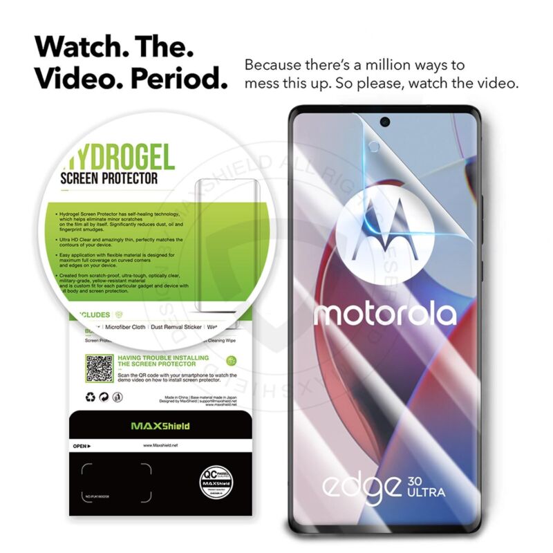 [3 Packs] For Motorola Edge 30 Ultra 5G MAXSHIELD HYDROGEL Screen Protector Cover AU