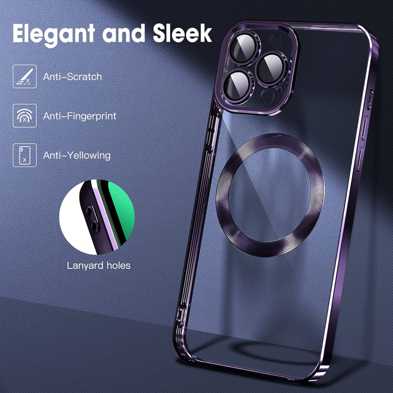 For iPhone X/XS 7/8 Magnetic Case Clear Slim Shockproof Case Cover