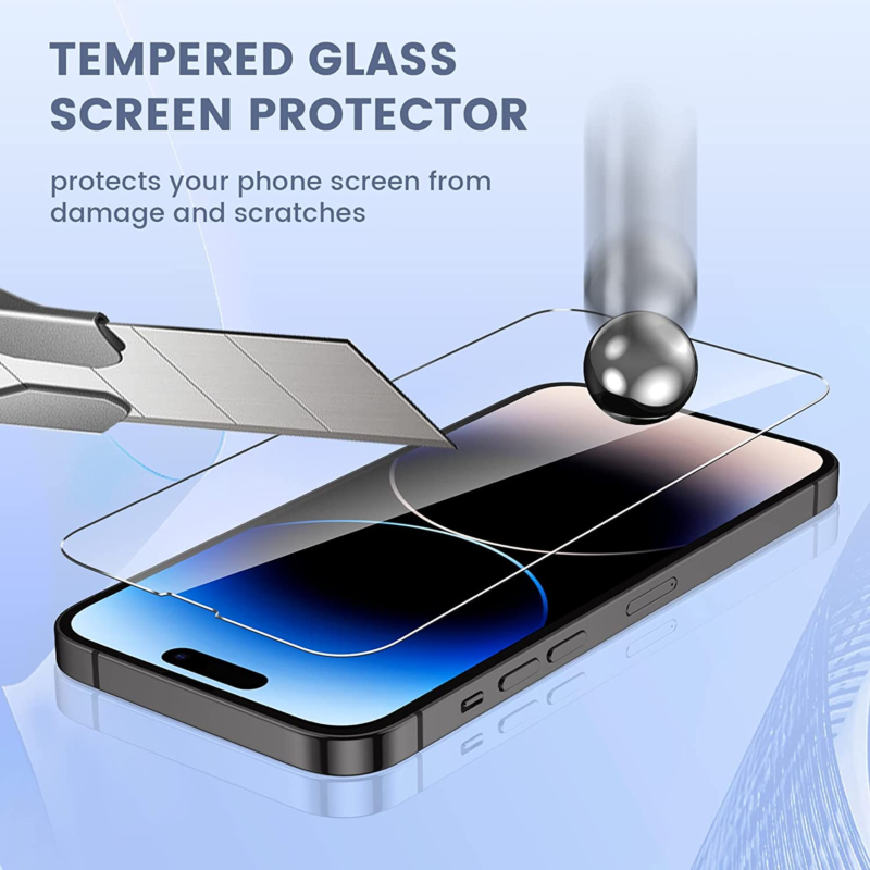 2X For iPhone 14 Pro Max Tempered Glass Back Screen Protector Lens Camera