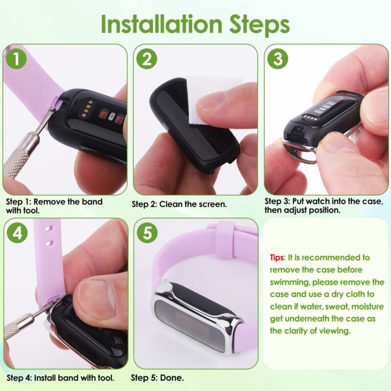 2X For Fitbit Inspire 3 TPU Full Cover Case Shockproof Bumper Screen Protector