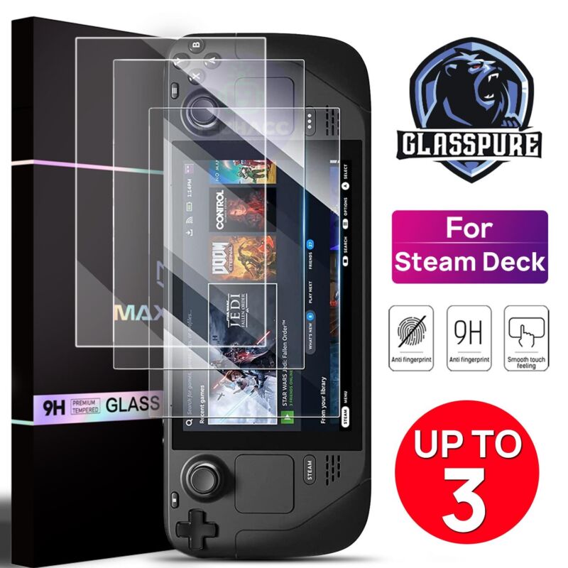MAXSHIELD For Valve Steam Deck 2022&2021 Tempered Glass Screen Protector AU
