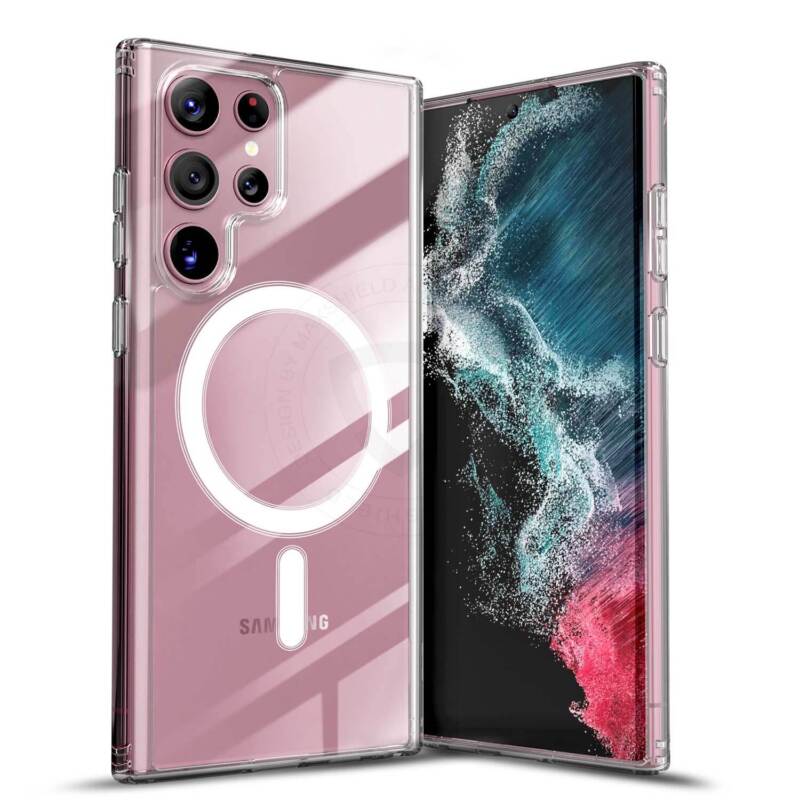 For Samsung Galaxy S22 Ultra Plus Case Clear Magsafe Shockproof Magentic Cover