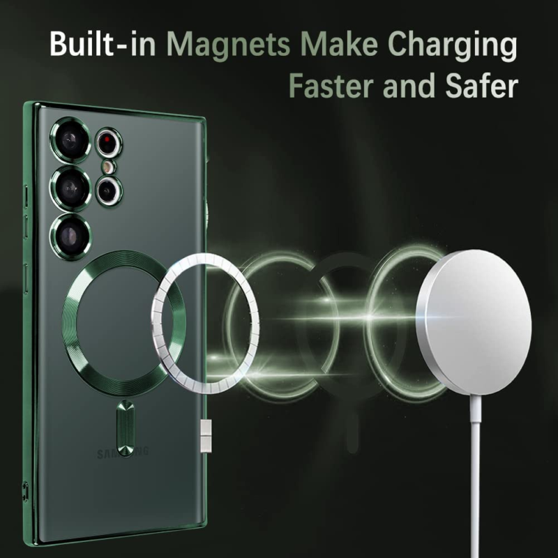 For Samsung Galaxy S23 Plus Ultra S22 5G Shockproof Mag Safe Magnetic Case Cover