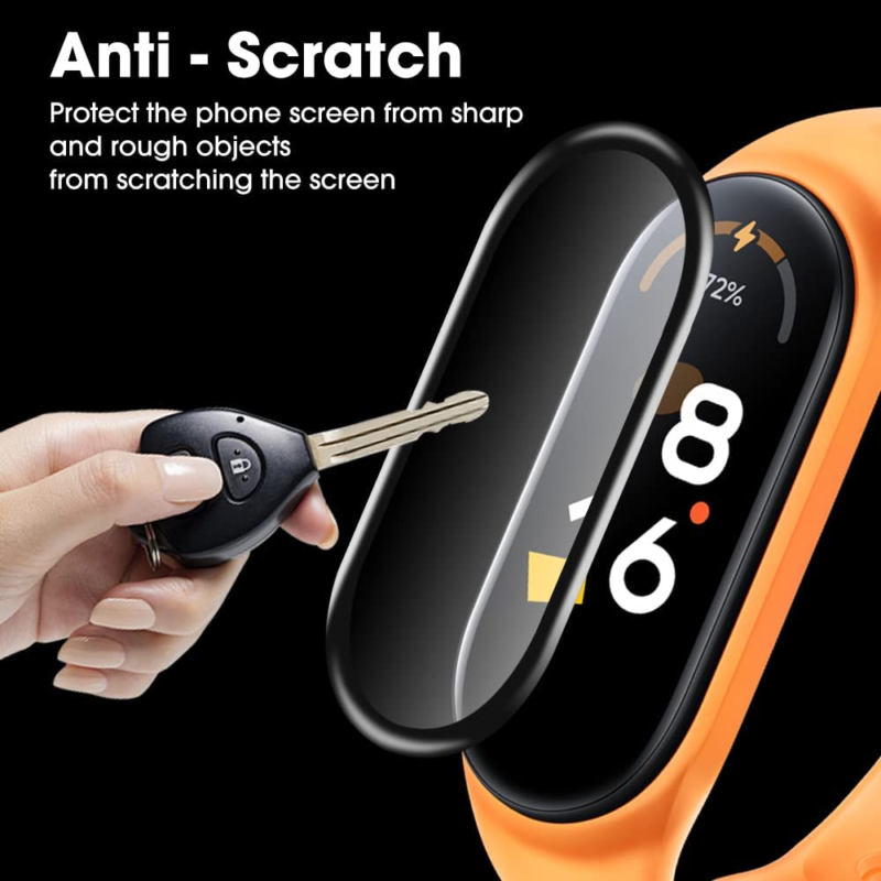 3x For Xiaomi Mi Smart Band 8 Screen Protector Full Cover Hydrogel Film