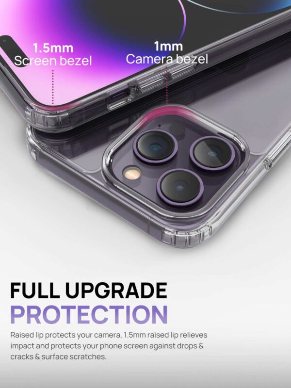For iPhone 13 Pro Max Plus Clear Case Shockproof Bumper Cover Lens Protector
