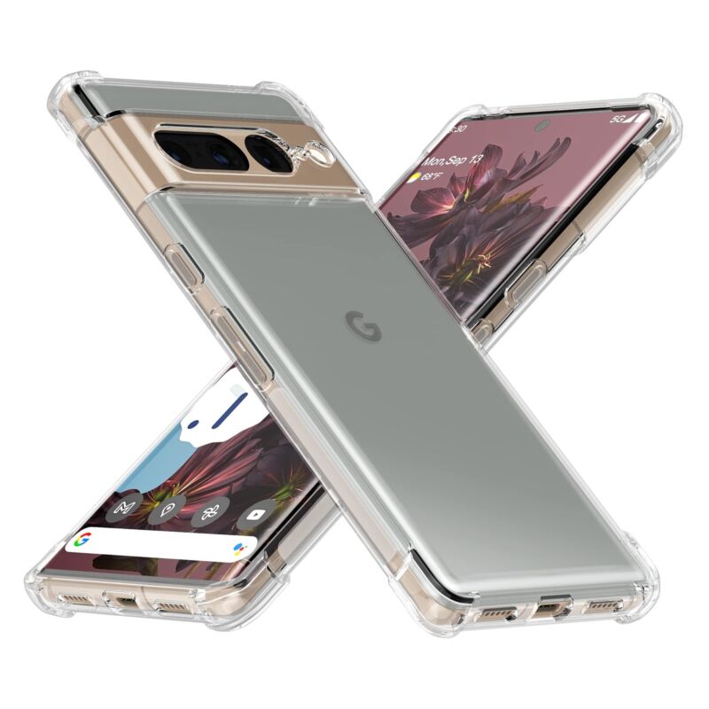 MAXSHIELD For Google Pixel 7 Pro Case Clear Luxury Shockproof Slim Soft Cover