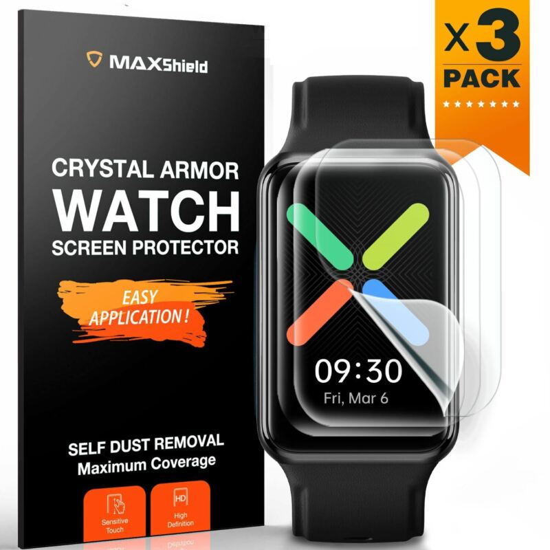 3x MAXSHIELD For OPPO Watch Free Screen Protector Full Cover Hydrogel Film