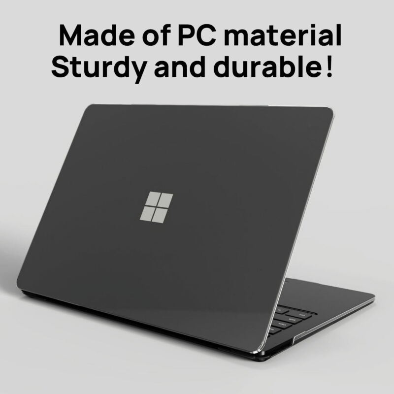 For Microsoft Surface Laptop Go 2 12.4" Clear Case Hard Shell Cover