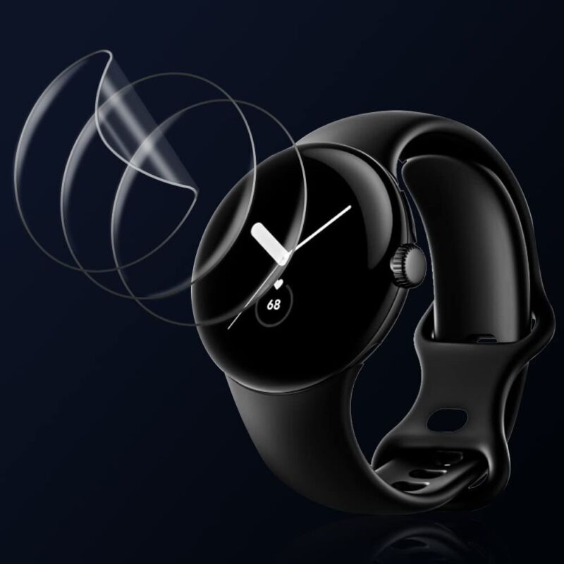 3x For Google Pixel Watch Screen Protector Hydrogel Full Coverage Soft Clear Film