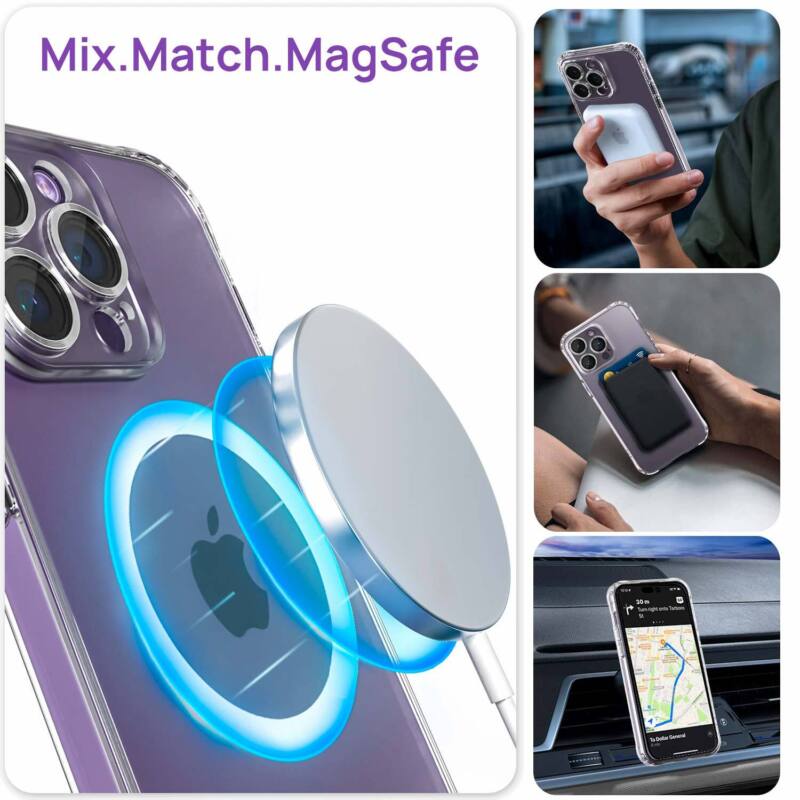 For Apple iPhone 14 Plus 13 12 11 Pro Max Clear Magnetic Case Shockproof Cover