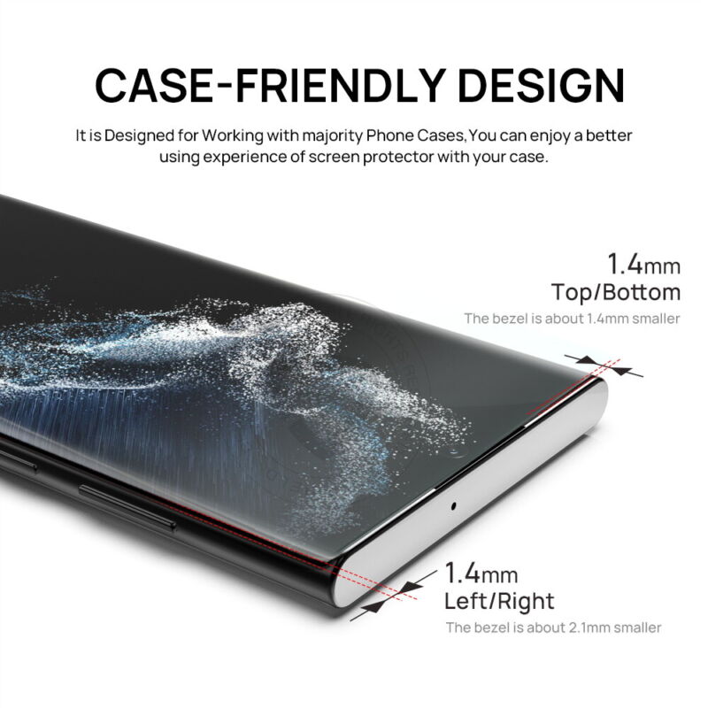 [FULL SET] For Galaxy S23 Plus Ultra UV Full Cover Glass Screen + Lens Protector