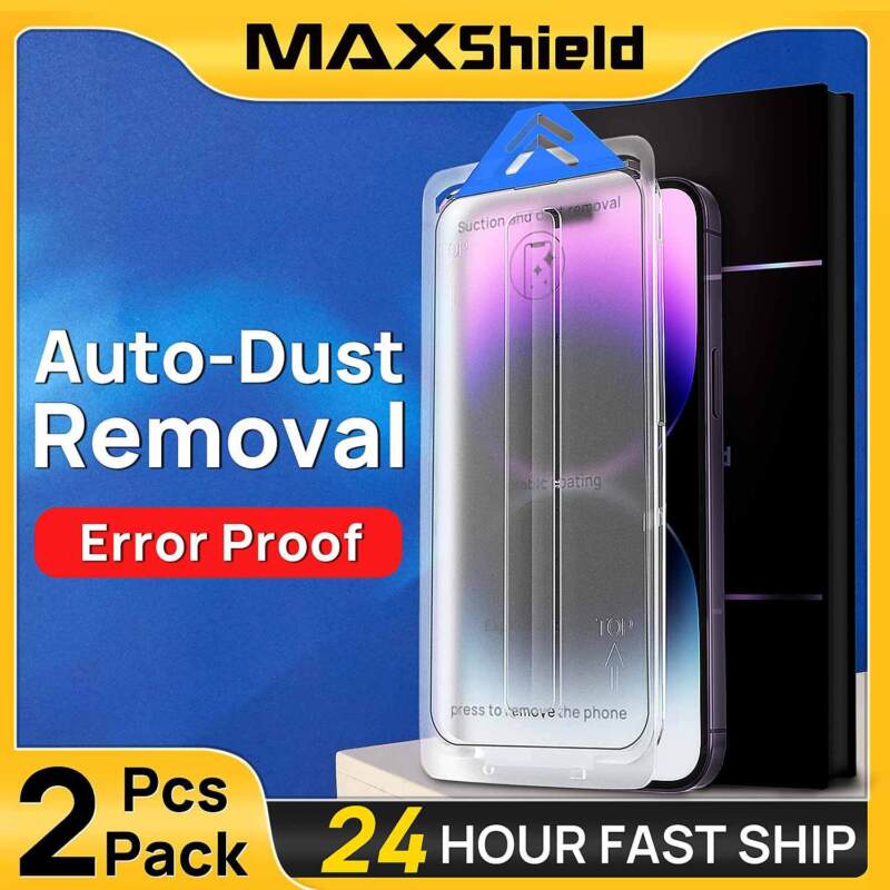 [Auto Alignment Kit] For iPhone 14 Pro Max 13 12 11 XS XR Glass Screen Protector