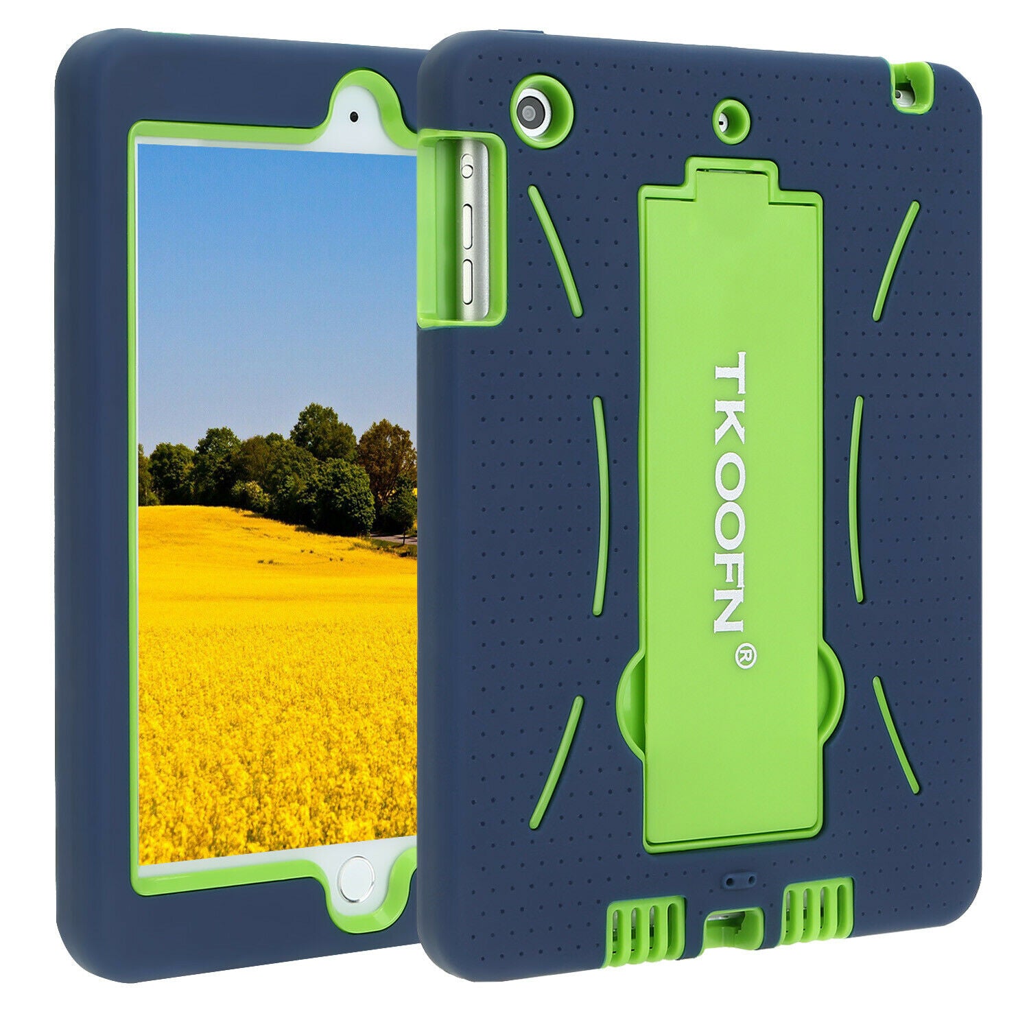 Kids Shockproof Case Heavy Duty Tough Kick Stand Cover for iPad Air