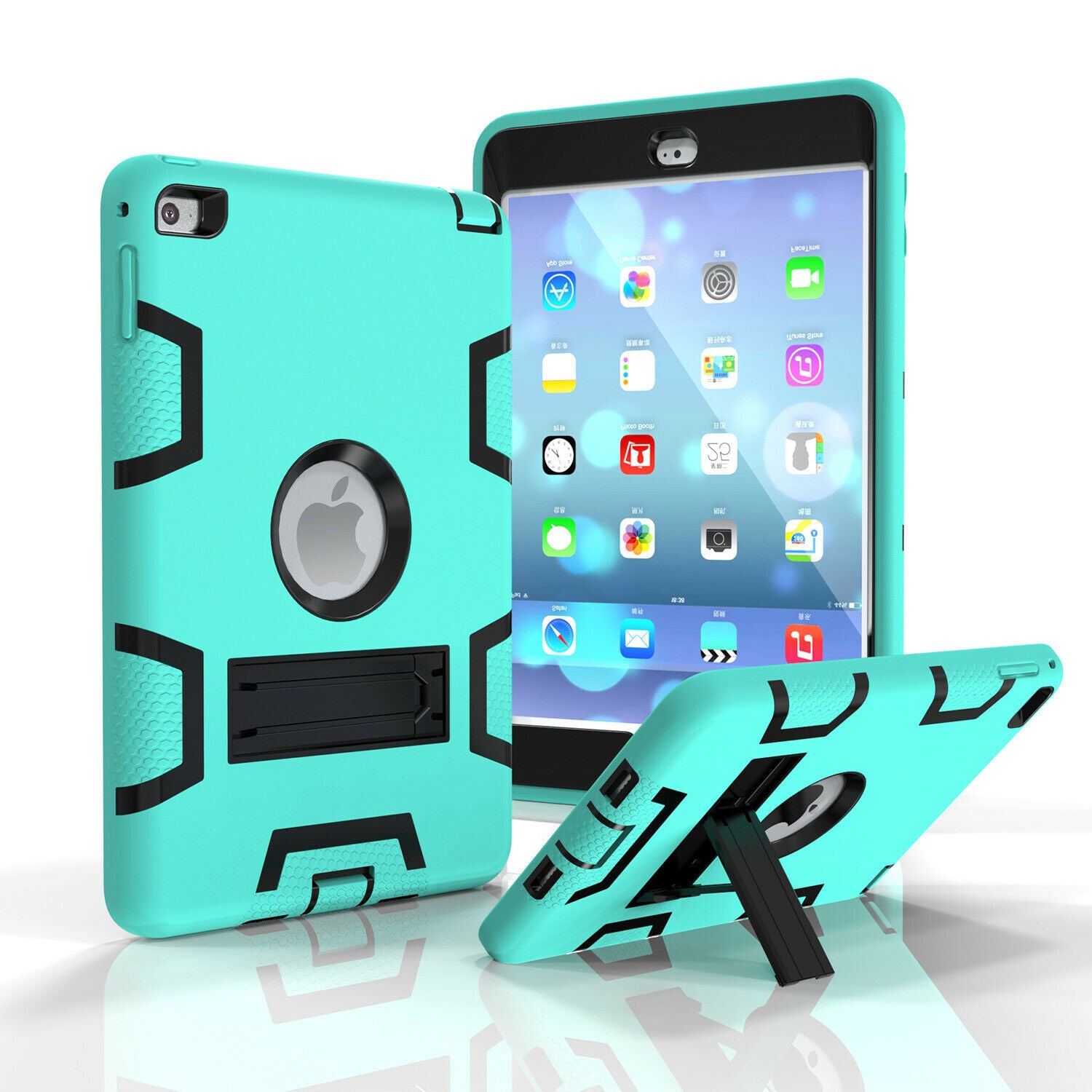 Kids Shockproof Case Heavy Duty Tough Kick Stand Cover for iPad Mini 1/2/3