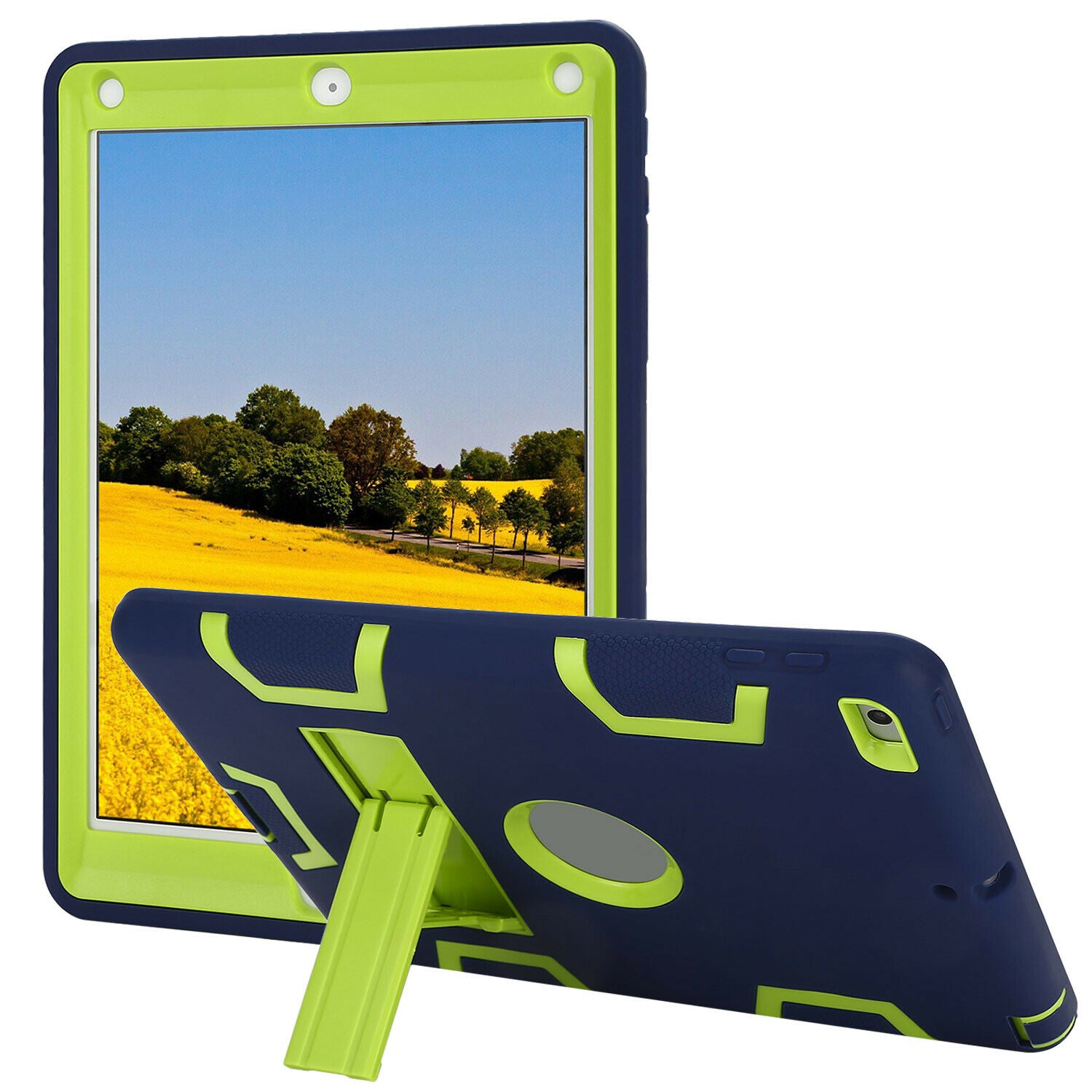 Kids Shockproof Case Heavy Duty Tough Kick Stand Cover for iPad Air