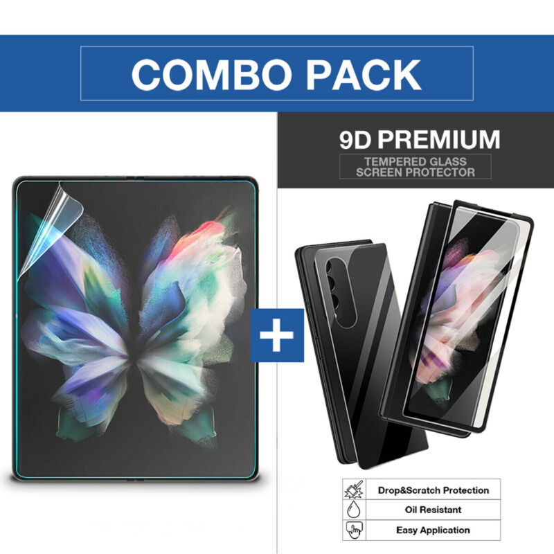 MAXSHIELD For Galaxy Z Fold 5 Tempered Glass Screen Protector Case Friendly