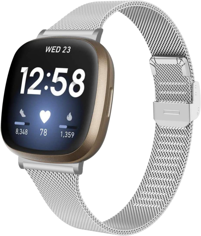 For Fitbit Versa 3 4 Sense 2 Band Milanese Stainless Steel Lock Watch Wrist Band