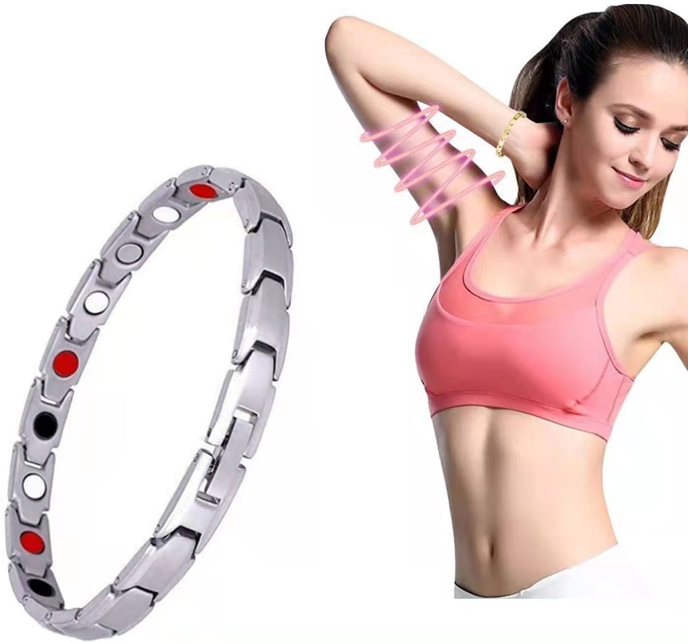 Lymph Drainage Magnetic Bracelet Therapeutic Slimming Bracelet Promotes Blood AU