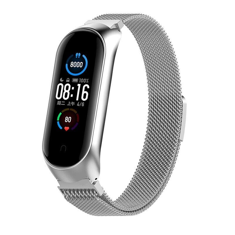 Wristband Strap Stainless Steel Replacement Metal Band For Xiaomi Mi Band 5 6 AU