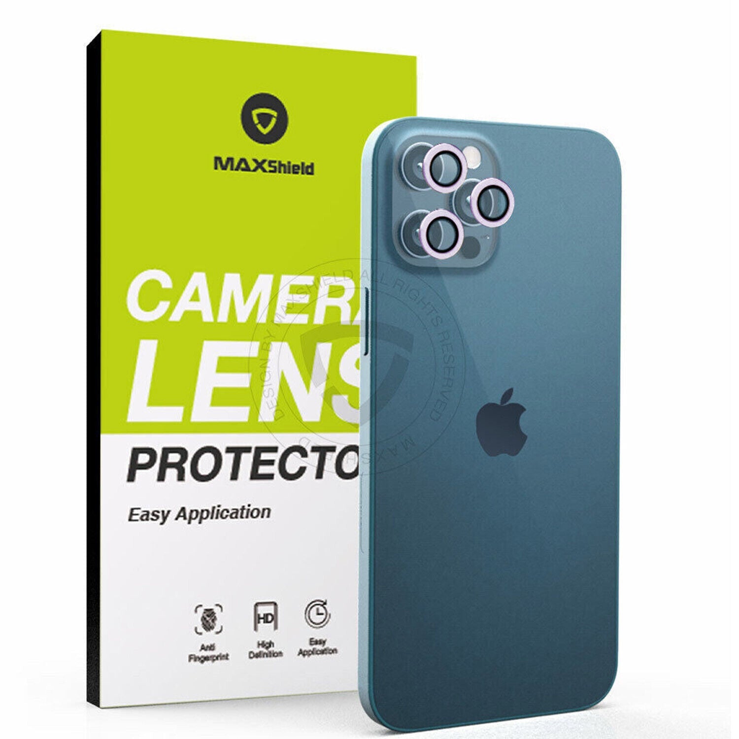 [3 Packs]For iPhone 14 Series Camera Lens Metal Ring Tempered Glass Screen Protector